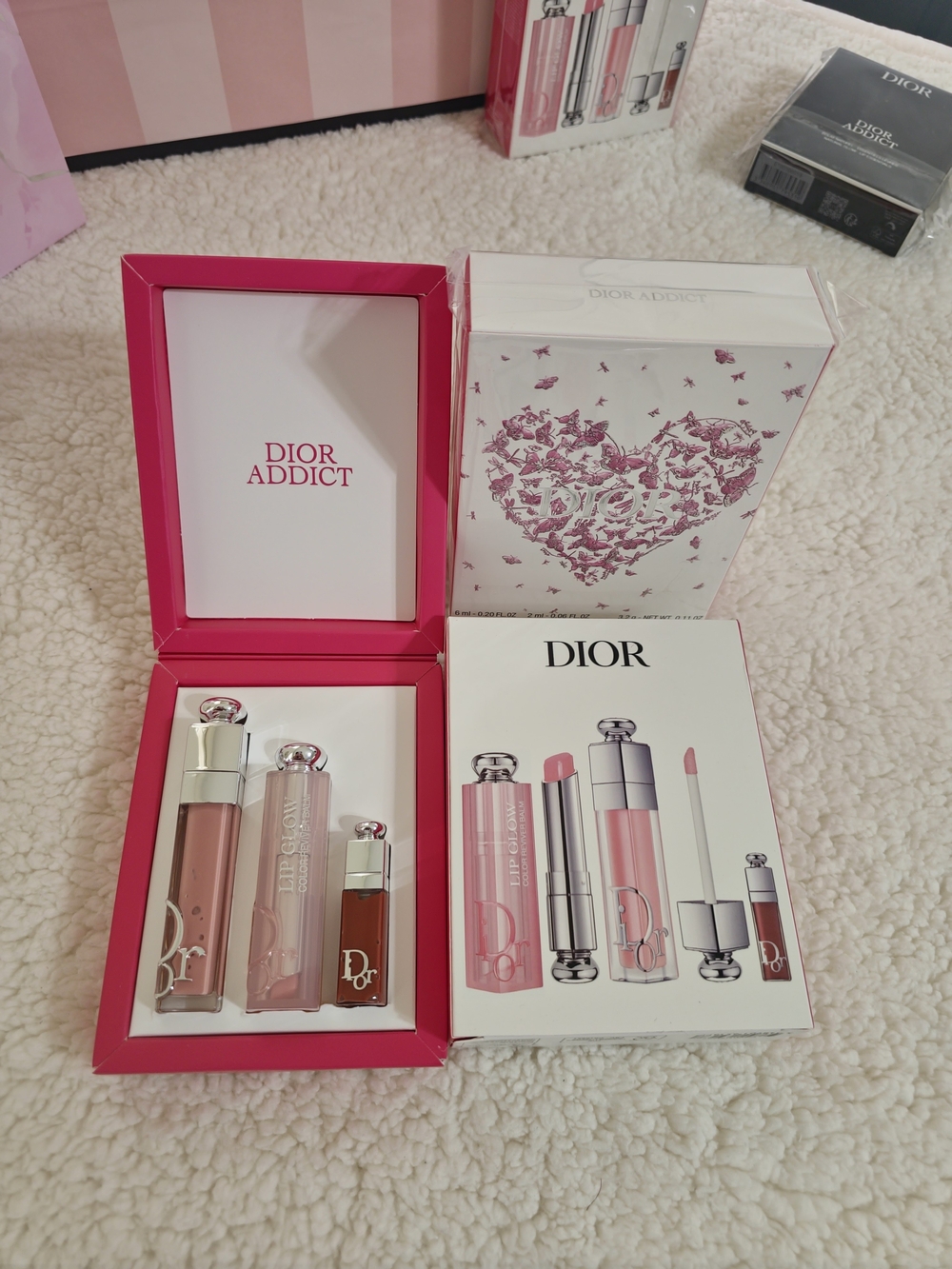 Dior Addict Lip Trio — Pink and Nude Gloss & Balm Set